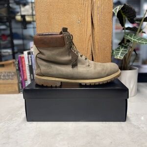 Beige Timberland Boots. (Size 14)